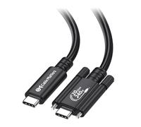 Cable MattersUSB4 20Gbps Cable with Side Screw Locking in Black - 2m/6.6ft | [8K@30Hz / 4K@120Hz Video, 240W Charging, 20Gbps Data Transfer] USB C Screw Lock / USB-C Locking Cable