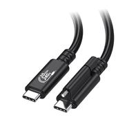Cable MattersUSB4 20Gbps Cable with Top Screw Locking in Black - 2m/6.6ft