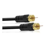 Cable Mountain 1.5m Gold Plated F Type Male to Male Satellite Coaxial Cable