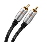 Cable Mountain 1.5m RG59 Coaxial Phono Cable, Gold Plated | SPDIF Digital Audio and Composite Video | Single RCA Lead