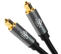 Cable Mountain 4m Optical Cable, Toslink Digital Audio Lead, Gold Plated | Alloy Case | Soundbar to TV, PS4, Xbox, Home Theater | Samsung, LG, Sony, Philips