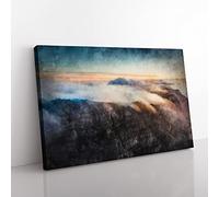 Cable Mountain South Africa Painting Modern Art Canvas Wall Art Print Ready to Hang, Framed Picture for Living Room Bedroom Home Office Décor, 60x40 cm (24x16 Inch)