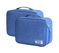 Cable Organiser Bag 2pcs Large Capacity and Multifunctional Digital Separated Travel Bag, Mobile Data Cable, Power Bank, USB Storage(Color 6)