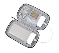 Cable Organiser Bag, Portable Travel Cable Storage Pouch, Waterproof Oxford Cloth Electronic Accessories Bag, Holiday Essentials for Cables, Charger, Earphones, USB Stick, Small Gadgets (Grey 1)