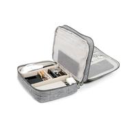 Cable Organiser Bag, Travel Cable Storage Bag with Double-Layer Waterpoof, Electronics Organizer Accessories Bag, Cable Tidy Travel Bag Gadget Box for Data Cable Charge Power Bank Adapter SD Card