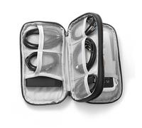 Cable Organiser Bag, Waterproof Electronics Accessories Organizer, Travel Portable Tech Gadget Pouch, Small Double-Layer Carrying Case, Christmas Holiday Essentials for Charger Hard Disk Power Bank