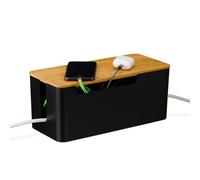 Cable Organiser Box Socket Tidy Wire Management Collector Cover Black 13x31x14cm