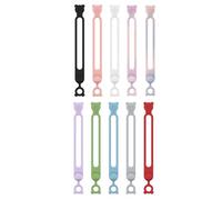 Cable Organiser, Pack of 10 Silicone Headphone Organiser, Practical Reusable Cable Holder for Tidy at the Desk in the Car or when Travelling