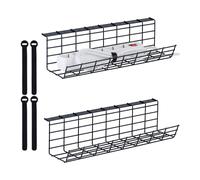 Cable organiser Wire Storage Box cord management desk tray durable sleek