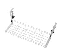 Cable organising tray under the desktop: wire organising basket without perforations, desktop support without home office drilling, dining table