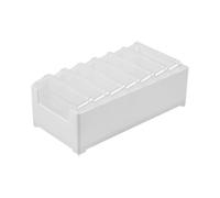 Cable Organizer Box, Clear Compartment Storage Case, 7.87x3.94x2.95 Inch Charging Cord Holder with Multi Slot Design, Desk Cable Management System, Transparent Storage Style, Home Office Setup Use