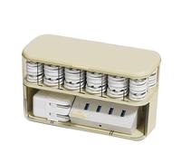 Cable Organizer Box - Compartments Data Cable Organiser, Charger Wire Container | Plasticses Cord Sorting Case Structure, Multi Slot Storage Divider System, For Drawer Desk Stationery Setup Areas