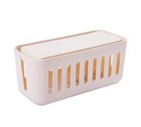 Cable Organizer Box, Power Cord & Socket Storage Box, Desktop Wire Controller, Large Capacity Finishing Box, PP Material, Anti-Slip Design