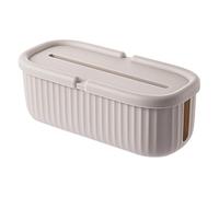 Cable Organizer Box, Wire Storage Bin, Power Strip Safety Cover, Durable Flame-Retardant Material, Ventilated Child Safe Design, White 1 Pack, for Home, TV Stand, Desk, Room, 12.99x4.61x5.91inch,
