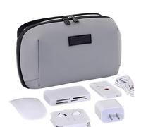 Cable Organizer Pocket - Travel Cord Storage Pouch, Electronic Accessories Holder | Waterproof Cable Management, Portable Tech Gear Organizer, Compact Gadget Bag, Durable Wire Organizer, Grey