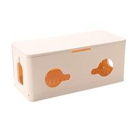 Cable Organizer - Power Strip Cord Box | Large Capacity Cable Management Box With Foldable Design For Desk, School & Home, Anti-electric Shock PP Material, Dustproof Charging Wire Case