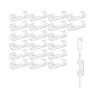 Cable Organizer - Self-Adhesive Desktop Cable Management | No-Drill Wire Clips | Cord Holder Buckles, 20PCS, ABS Material, Space Saver, Wire Management for Home, Office, Various Cables Storage