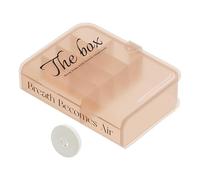 Cable Organizer Storage Box, 25 x 18 x 6.5cm Desktop Organizer Data Cord Management Case Plastic Book Design Home Decoration with Straps for Charging Cables, USB Wires, Earphones (Pink)
