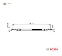 CABLE PARKING BRAKE 1 987 482 007 FOR PEUGEOT EXPERT/Platform/Chassis/TEPEE 1.6L