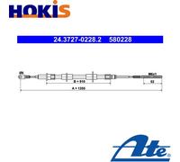 ✅Fits ATE 24.3727-0228.2 HANDBRAKE CABLE BMW Z3 E36 95-02 ⭐UK Seller⭐