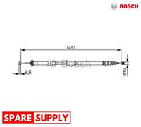 CABLE, PARKING BRAKE FOR ABARTH 500, 500 500C BOSCH 1 987 482 202
