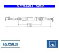 Cable, parking brake for ALFA ROMEO 145 146 155 ATE 24.3727-0006.2