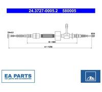 Cable, parking brake for ALFA ROMEO 156 ATE 24.3727-0005.2
