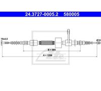 CABLE, PARKING BRAKE FOR ALFA ROMEO 156 GT ATE 24.3727-0005.2