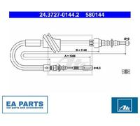Cable, parking brake for AUDI 4000 90 CABRIOLET COUPE ATE 24.3727-0144.2