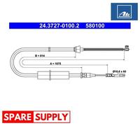 CABLE, PARKING BRAKE FOR AUDI A2 ATE 24.3727-0100.2