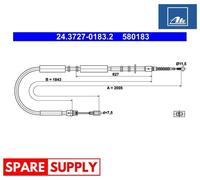CABLE, PARKING BRAKE FOR AUDI A4 ATE 24.3727-0183.2