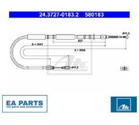 Cable, parking brake for AUDI A4 ATE 24.3727-0183.2