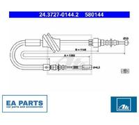 ATE 24.3727-0144.2 Hand brake cable