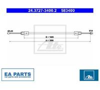 Cable, parking brake for AUDI Q7 ATE 24.3727-3400.2