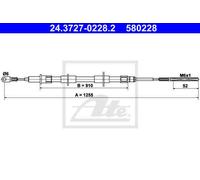 CABLE, PARKING BRAKE FOR BMW ATE 24.3727-0228.2