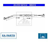 Cable, parking brake for BMW E30 ATE 24.3727-0212.2
