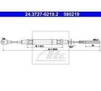 CABLE, PARKING BRAKE FOR BMW E32 ATE 24.3727-0219.2