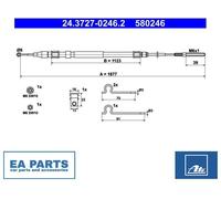 Cable, parking brake for BMW E39 ATE 24.3727-0246.2 NEW
