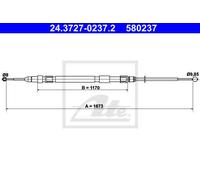 CABLE, PARKING BRAKE FOR BMW E60 E61 ATE 24.3727-0237.2
