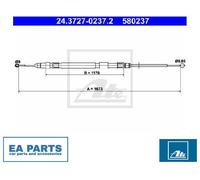 Cable, parking brake for BMW E61 ATE 24.3727-0237.2