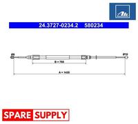CABLE, PARKING BRAKE FOR BMW E81 E87 E88 E82 ATE 24.3727-0234.2