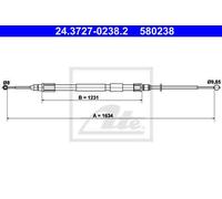 CABLE, PARKING BRAKE FOR BMW E83 ATE 24.3727-0238.2