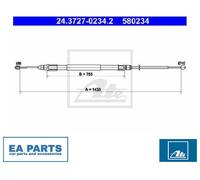 Cable, parking brake for BMW E87 ATE 24.3727-0234.2