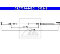 CABLE, PARKING BRAKE FOR BMW F20 F21 F23 F22 ATE 24.3727-0248.2