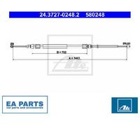 Cable, parking brake for BMW F21 ATE 24.3727-0248.2