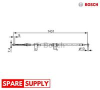 CABLE, PARKING BRAKE FOR CHEVROLET CAPTIVA BOSCH 1 987 482 293