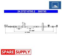 CABLE, PARKING BRAKE FOR CHEVROLET CRUZE CRUZE HATCHBACK ATE 24.3727-0795.2 NEW