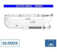 Cable, parking brake for CHRYSLER DELTA ATE 24.3727-3002.2