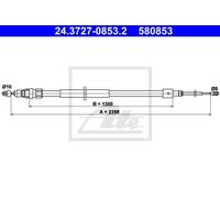CABLE, PARKING BRAKE FOR CITROËN BERLINGO ATE 24.3727-0853.2