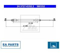 Cable, parking brake for CITROËN C3 ATE 24.3727-0352.2